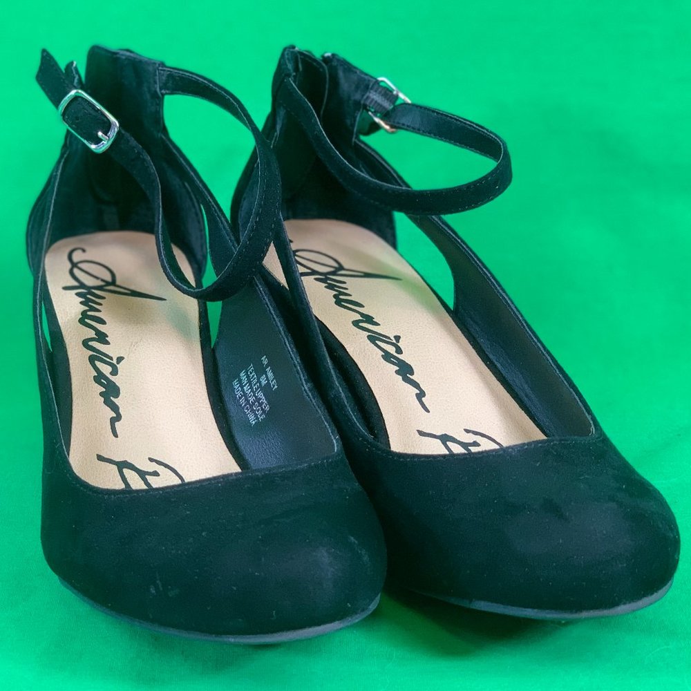 American Rag Cie Microsuede Wedge Heels Strap